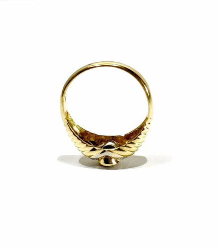Bague 54.5 Bague en or jaune 18 carats avec diamants et saphir 58 Facettes