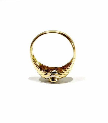 Bague 54.5 Bague en or jaune 18 carats avec diamants et saphir 58 Facettes