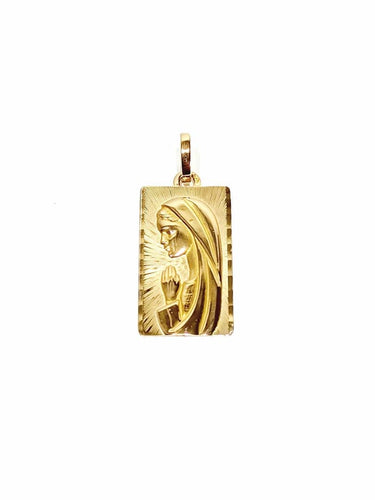 Pendentif Médaille Vierge Marie - Pendentif en or rose 18 carats 58 Facettes