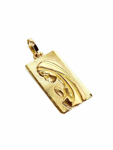 Pendentif Médaille Vierge Marie - Pendentif en or rose 18 carats 58 Facettes