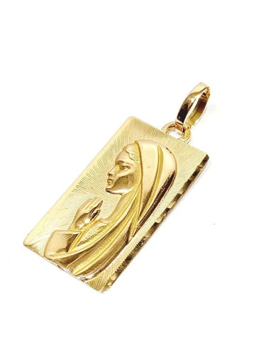 Pendentif Médaille Vierge Marie - Pendentif en or rose 18 carats 58 Facettes