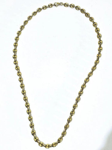 Collier Chaîne maille grains de café en or jaune 18 carats 58 Facettes