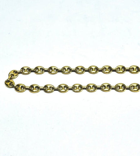 Collier Chaîne maille grains de café en or jaune 18 carats 58 Facettes