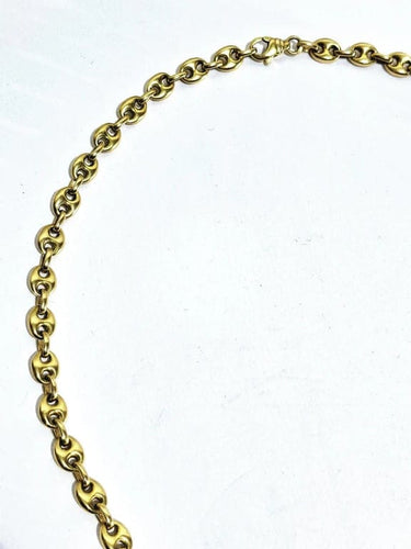 Collier Chaîne maille grains de café en or jaune 18 carats 58 Facettes