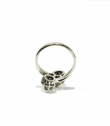 Bague 52 Bague « Toi et Moi » en or blanc 18 carats et diamants 58 Facettes