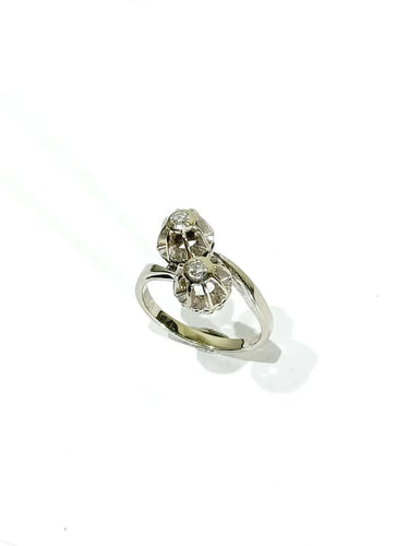 Bague 52 Bague « Toi et Moi » en or blanc 18 carats et diamants 58 Facettes