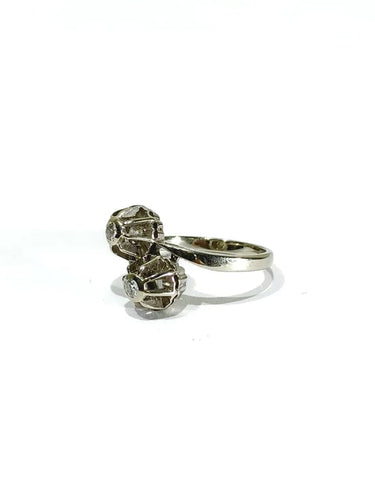 Bague 52 Bague « Toi et Moi » en or blanc 18 carats et diamants 58 Facettes