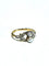 Bague 59 Bague Art nouveau en or jaune et blanc 18 carats, diamants et perle 58 Facettes