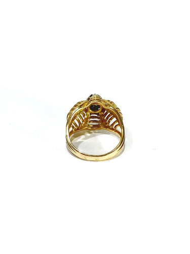 Bague 51 Bague Art nouveau en or jaune 18 carats et diamant 58 Facettes