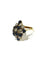 Bague 56.5 Bague poire en or jaune 18 carats, diamants et saphirs 58 Facettes