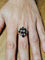 Bague 56.5 Bague poire en or jaune 18 carats, diamants et saphirs 58 Facettes