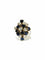 Bague 56.5 Bague poire en or jaune 18 carats, diamants et saphirs 58 Facettes