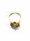 Bague 56.5 Bague poire en or jaune 18 carats, diamants et saphirs 58 Facettes