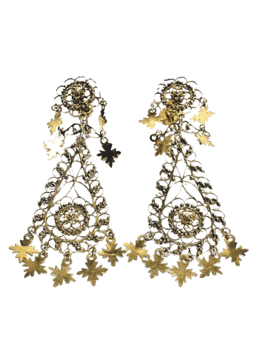 Boucles d'oreilles Boucles d’oreilles pendantes Méditerranéenne en or rose 18 carats 58 Facettes