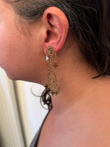 Boucles d'oreilles Boucles d’oreilles pendantes Méditerranéenne en or rose 18 carats 58 Facettes