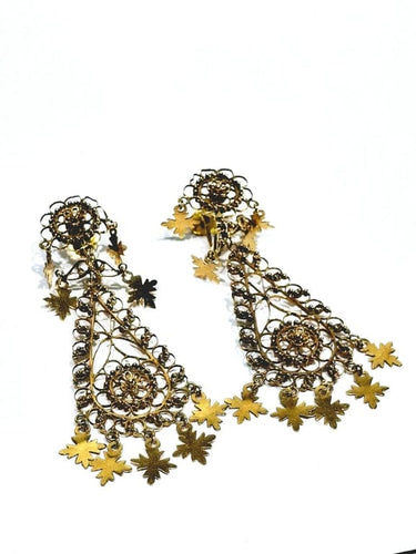 Boucles d'oreilles Boucles d’oreilles pendantes Méditerranéenne en or rose 18 carats 58 Facettes