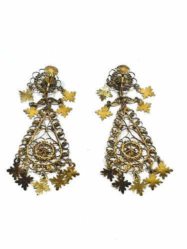 Boucles d'oreilles Boucles d’oreilles pendantes Méditerranéenne en or rose 18 carats 58 Facettes