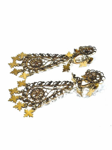 Boucles d'oreilles Boucles d’oreilles pendantes Méditerranéenne en or rose 18 carats 58 Facettes