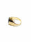 Bague 61 Bague intaille en or jaune 18 carats et hématite 58 Facettes