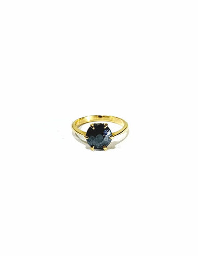 Bague 47 Bague en or jaune 18 carats et hématite 58 Facettes