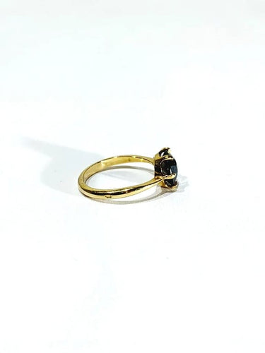 Bague 47 Bague en or jaune 18 carats et hématite 58 Facettes