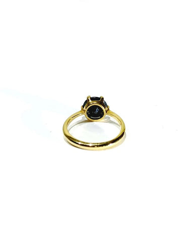 Bague 47 Bague en or jaune 18 carats et hématite 58 Facettes