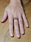 Bague 61.5 Bague Art nouveau fleur en or rose 18 carats et diamant 58 Facettes