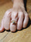Bague 61.5 Bague Art nouveau fleur en or rose 18 carats et diamant 58 Facettes