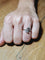 Bague 56.5 Bague Napoléon III en or rose et blanc 18 carats et diamants 58 Facettes