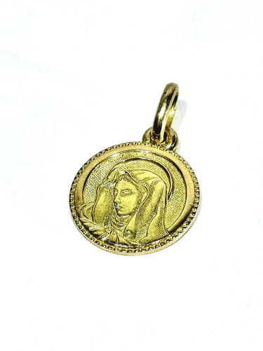 Pendentif Médaille Vierge - Pendentif en or jaune 18 carats 58 Facettes