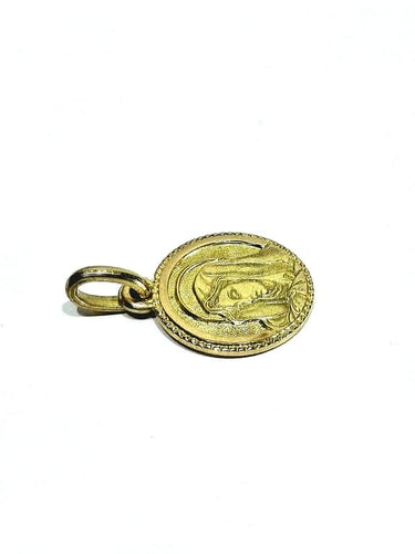 Pendentif Médaille Vierge - Pendentif en or jaune 18 carats 58 Facettes
