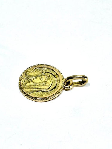 Pendentif Médaille Vierge - Pendentif en or jaune 18 carats 58 Facettes