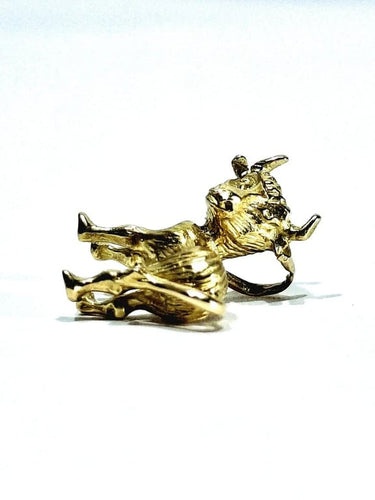 Pendentif Pendentif Taureau en or jaune 18 carats 58 Facettes