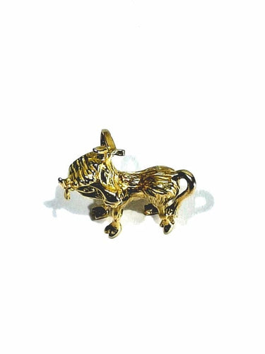 Pendentif Pendentif Taureau en or jaune 18 carats 58 Facettes