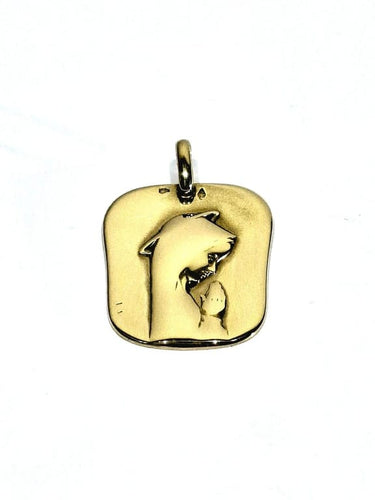 Pendentif Augis - Médaille Vierge en or jaune 18 carats 58 Facettes
