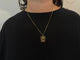 Pendentif Augis - Médaille Vierge en or jaune 18 carats 58 Facettes