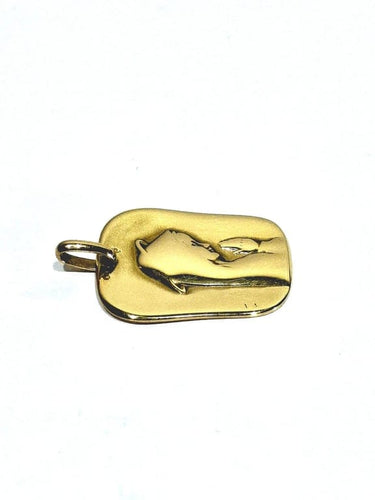 Pendentif Augis - Médaille Vierge en or jaune 18 carats 58 Facettes