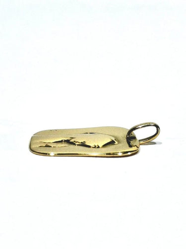 Pendentif Augis - Médaille Vierge en or jaune 18 carats 58 Facettes