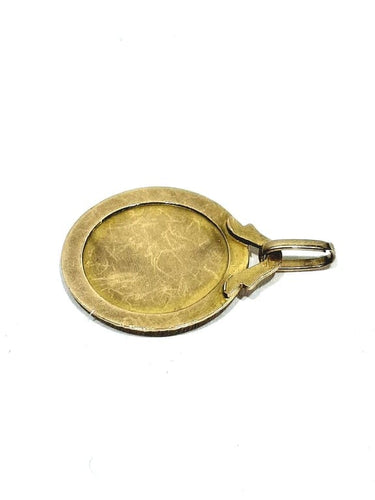 Pendentif Médaille Vierge - Pendentif en or champagne 18 carats 58 Facettes