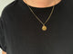 Pendentif Médaille Vierge - Pendentif en or champagne 18 carats 58 Facettes