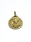 Pendentif Médaille de la Vierge en or champagne 18 carats 58 Facettes