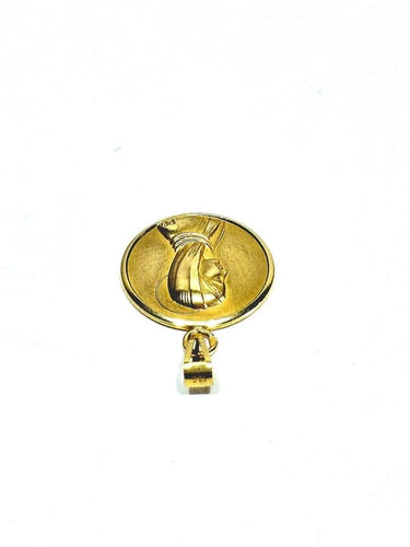 Pendentif Médaille de la Vierge en or jaune 18 carats et or rose 58 Facettes