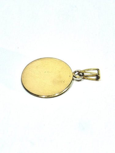 Pendentif Médaille de la Vierge en or jaune 18 carats et or rose 58 Facettes