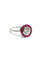 Bague 61 Bague Art déco en platine avec diamant taille ancienne et rubis synthétiques 58 Facettes