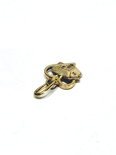 Pendentif Pendentif maison dans un cœur en or rose 18 carats 58 Facettes