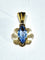 Pendentif Pendentif en or champagne 18 carats et topaze bleue 58 Facettes