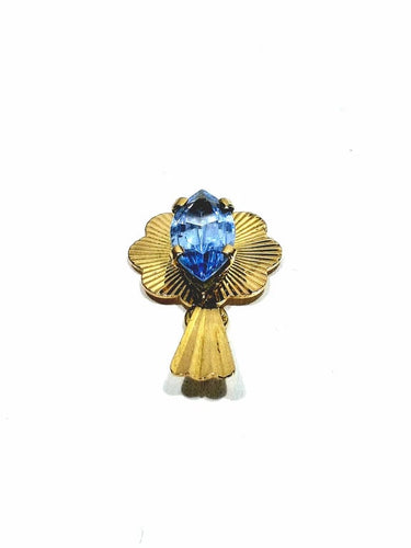 Pendentif Pendentif en or champagne 18 carats et topaze bleue 58 Facettes