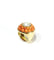 Bague 50.5 Bague en or jaune 18 carats avec perle et corail 58 Facettes