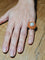 Bague 50.5 Bague en or jaune 18 carats avec perle et corail 58 Facettes