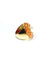 Bague 50.5 Bague en or jaune 18 carats avec perle et corail 58 Facettes